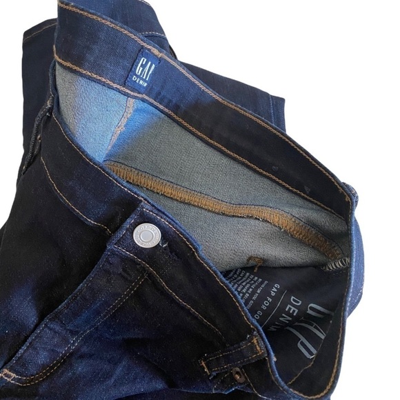 GAP Dark Wash Jeans Mid Rise Perfect Boot Normcore NEW - Picture 6 of 11